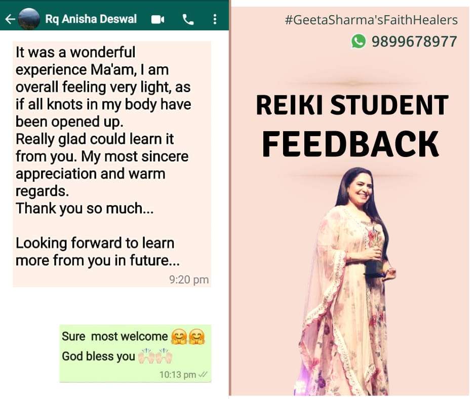 Reiki students feedback